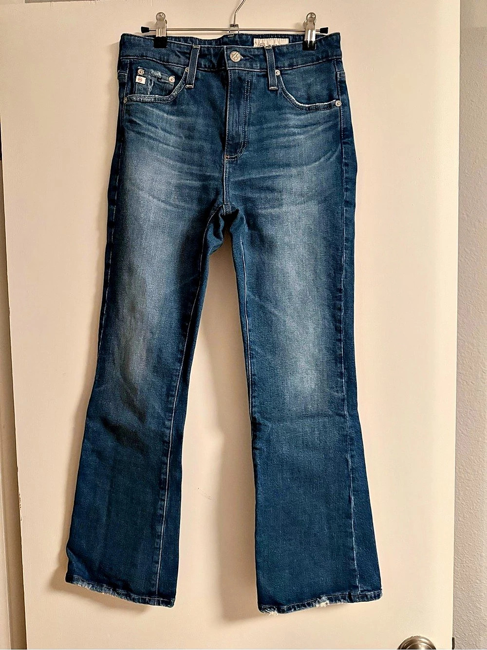 AG Jeans Farrah Boot Crop High-Rise Bootcut Jeans Size 27
